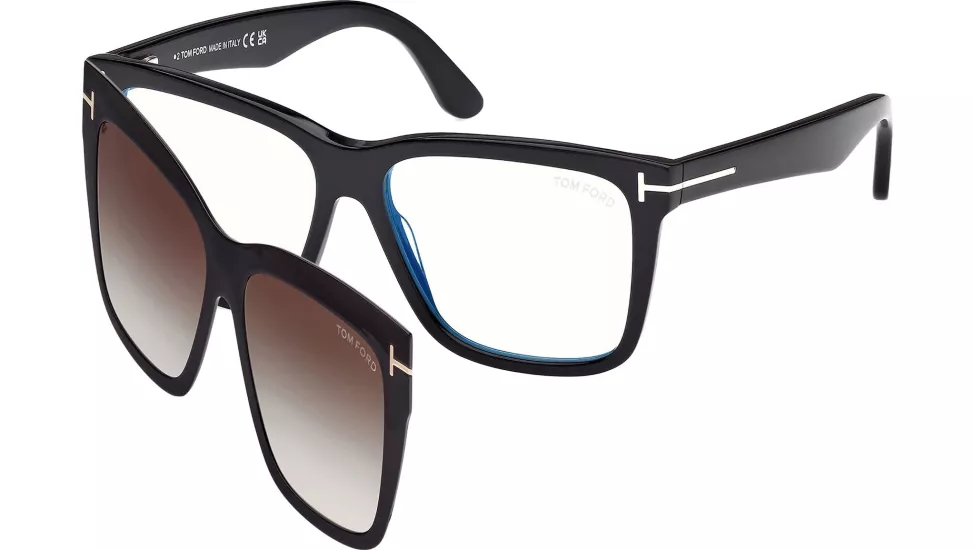 Tom Ford FT6069-B (001) 54 | Klipsli Kadın Siyah Güneş Gözlüğü